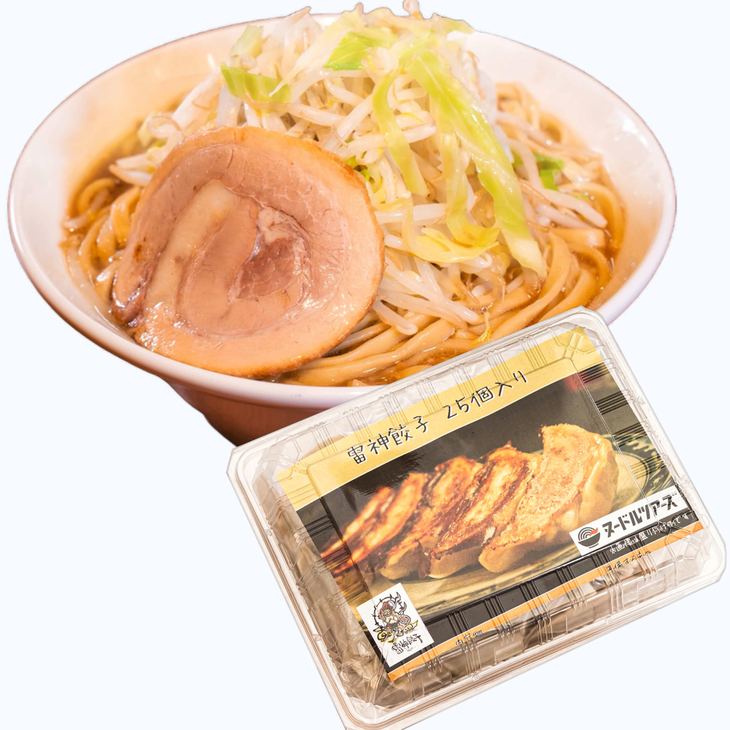 Amazon | 二郎系（超極太 オーション麺 ニンニク醤油スープ ） ×雷神